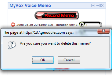 Voice Memo in deleting mode