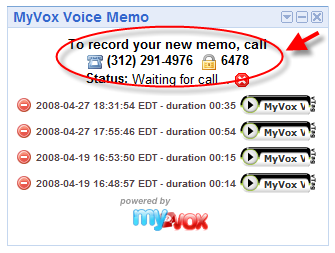 Voice Memo in recording mode