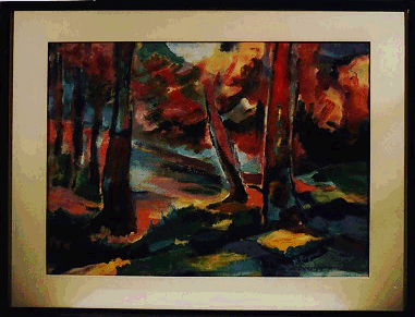 Tableau : Bois en automne